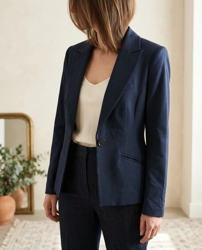 Blazer elegante azul marino