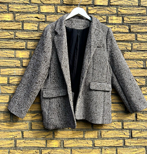 Damen blazer braun - damen, braun-weiß