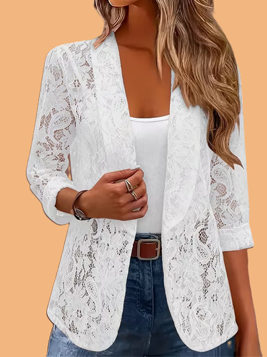 Damen spitzenblazer blazer - spitzenblazer,