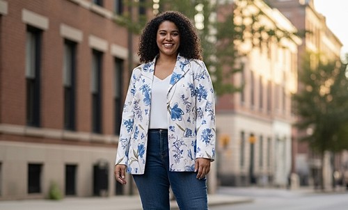 Damen blazer jacke weiß - damen, blau