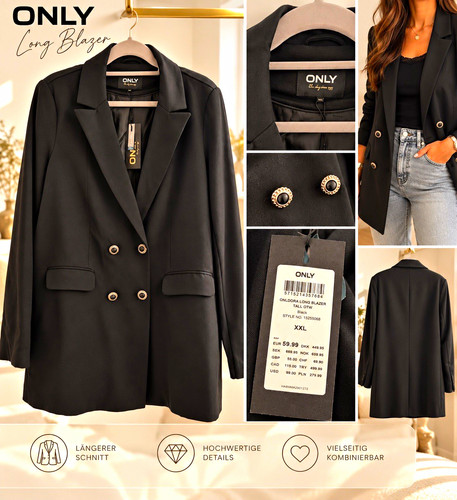 Only onldora long blazer damen - only,