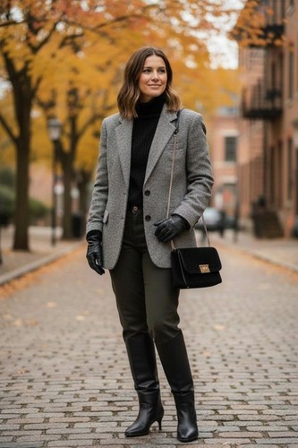 Women harris tweed jacket grey - harris,