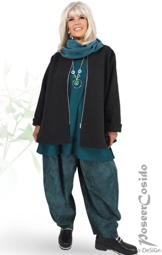 Lagenlook boucle blazer jacke - blazer,