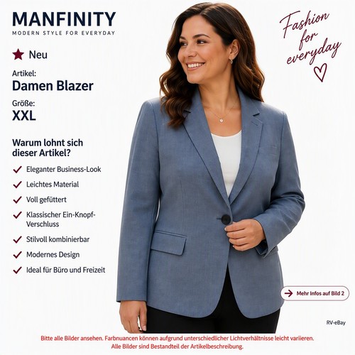 Manfinity damen blazer - damen, xxl