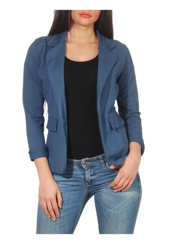 Damen blazer kurzjacke jersey - damen,
